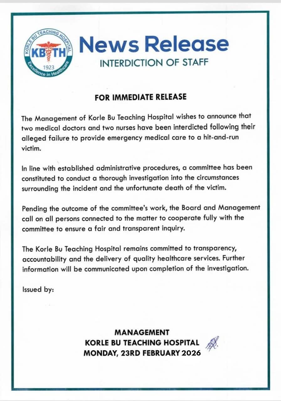 Korle-Bu Interdicts Doctors and Nurses